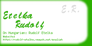 etelka rudolf business card